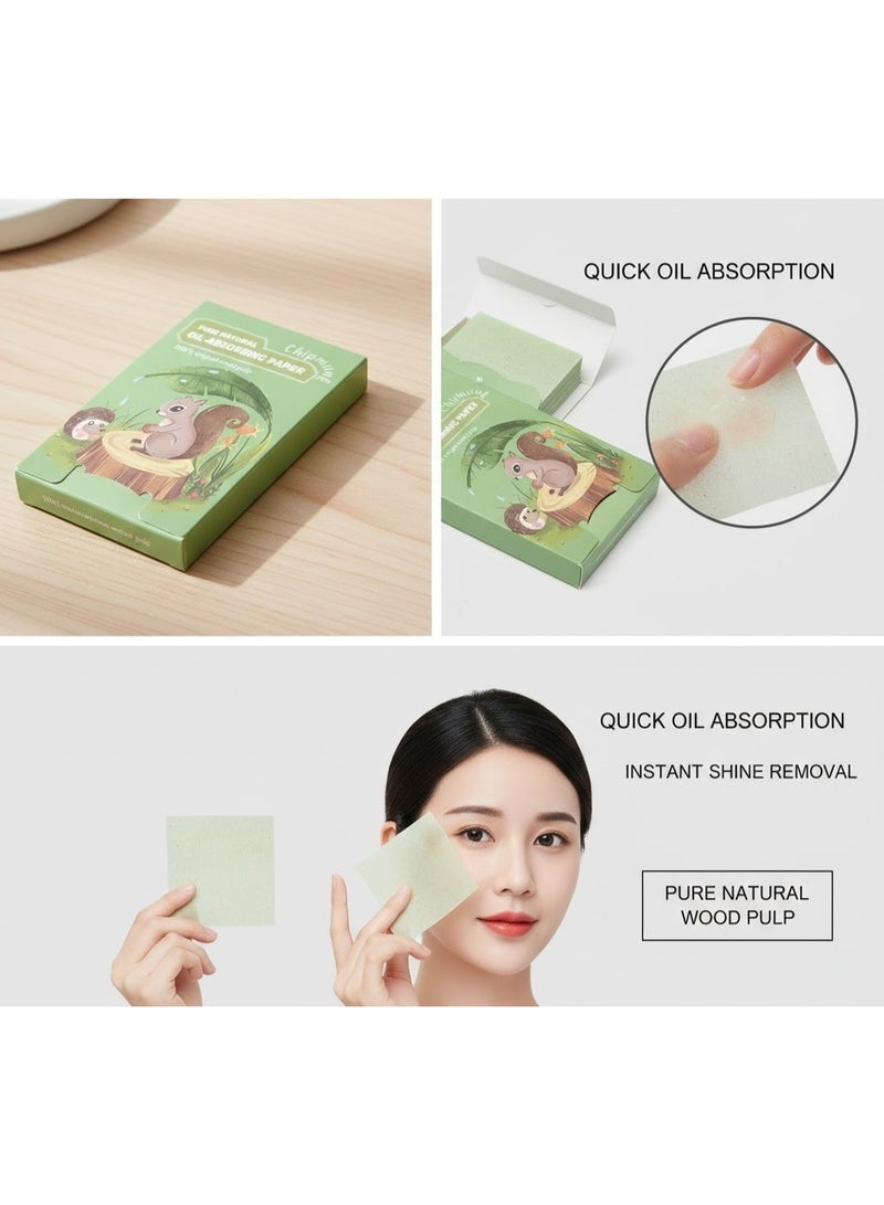 Oil-absorbing wipes for oily skin – 100 sheets to remove shine and control oil without ruining makeup - Image 2